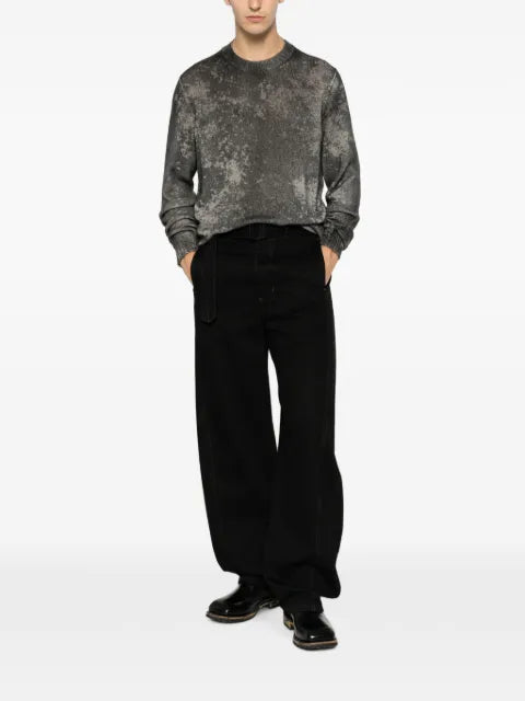 Avant Toi distressed-effect ribbed-knit sweater