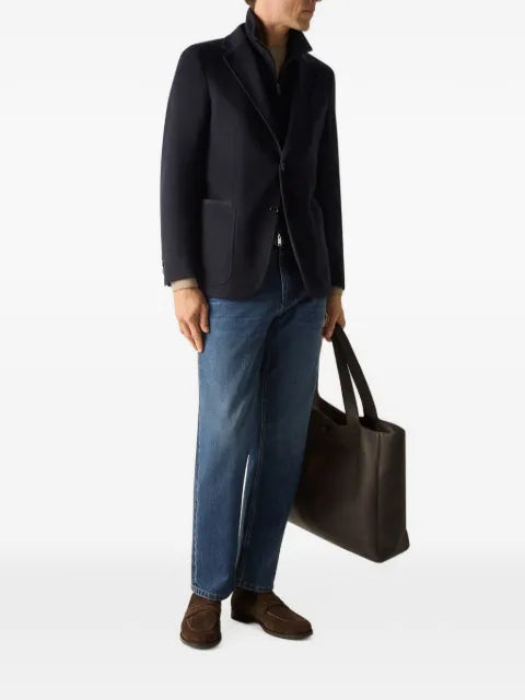 Zegna navy blue Oasi cashmere jacket