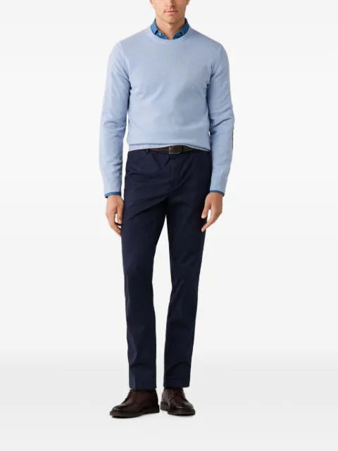 Hackett London elbow-patch V-neck knit