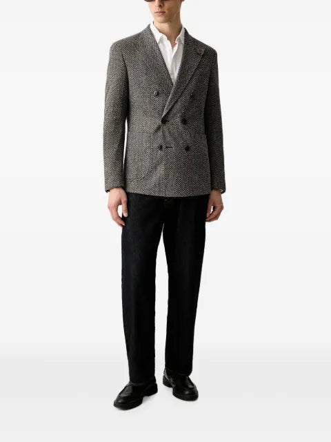 Joop! herringbone double-breasted blazer