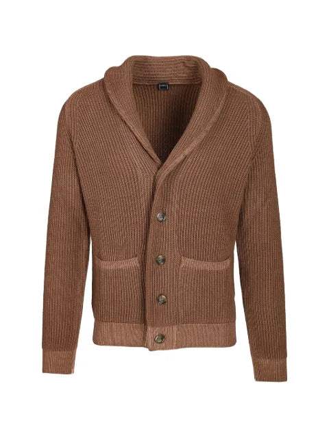 Fedeli shawl-collar ribbed-knit cardigan