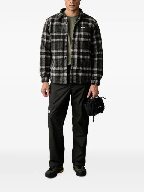 Columbia check-pattern patch-pocket jacket