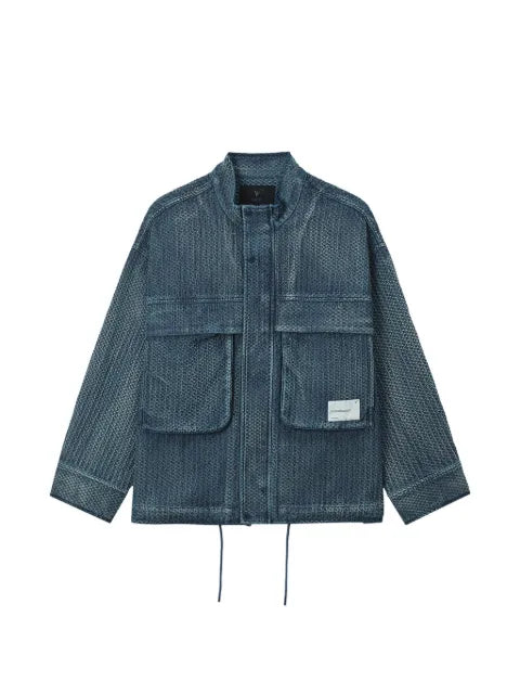 FIVE CM waffle-textured panelled jacket
