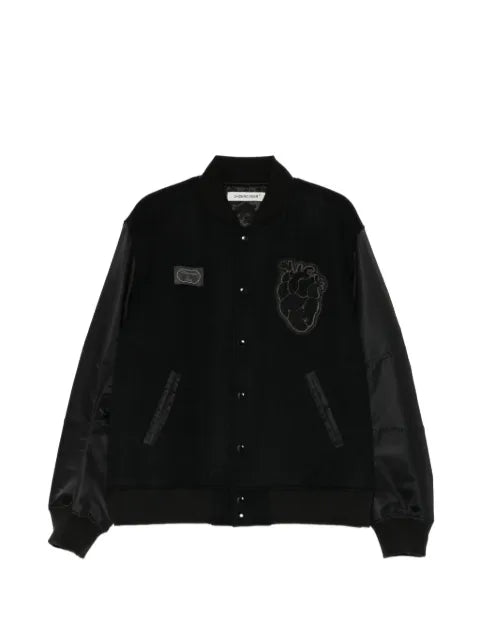 Undercover heart-patch varsity jacket