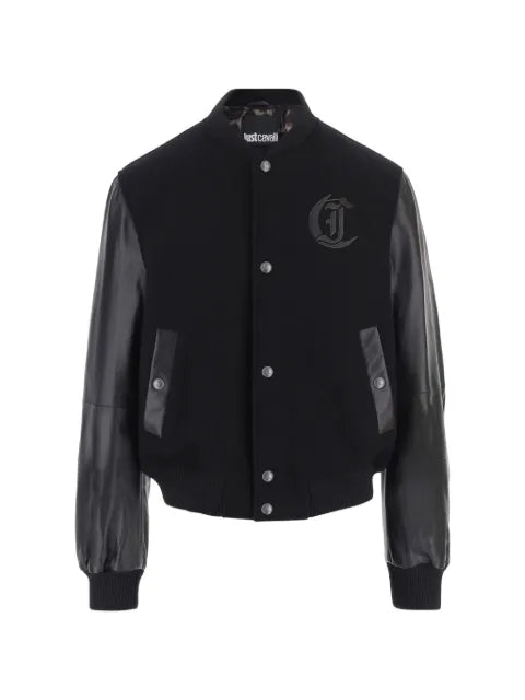 Just Cavalli logo-patch panelled jacket