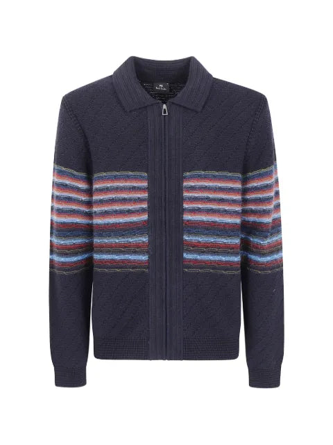 PS Paul Smith striped cotton cardigan