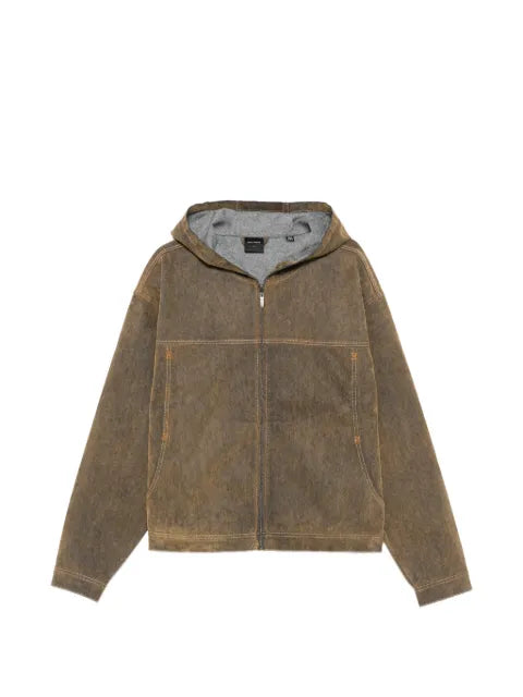 Daily Paper acid-wash hooded jacket