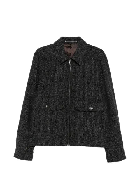 Paul Smith Harrington herringbone-pattern front-pocket jacket