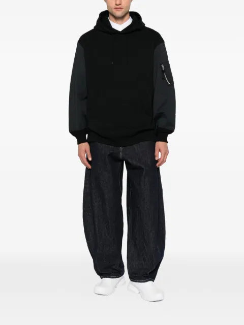 Comme des Garçons Homme zip-pocket panelled hoodie