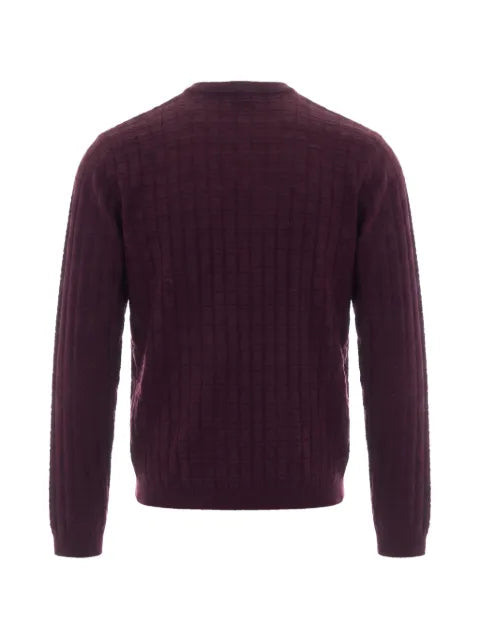 Emporio Armani waffle-knit crew-neck sweater