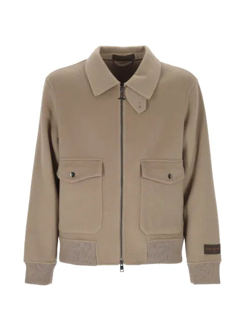 ON THE BUND zip-up bomber jacket