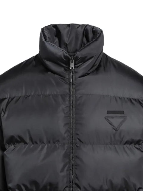 Prada quilted logo-patch puffer jacket