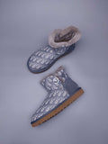 Dior-Inspired Textured Snow Boot — Grey | New Arrival | In Stock