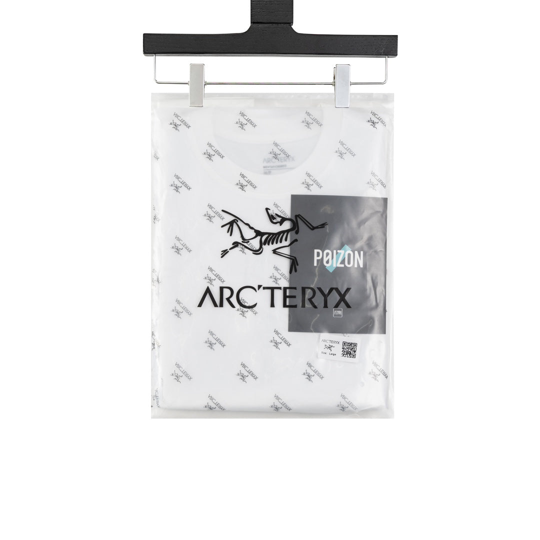 Arc'teryx Chest Bird Logo Back Marble‑Texture Fossil Bird SS T‑Shirt