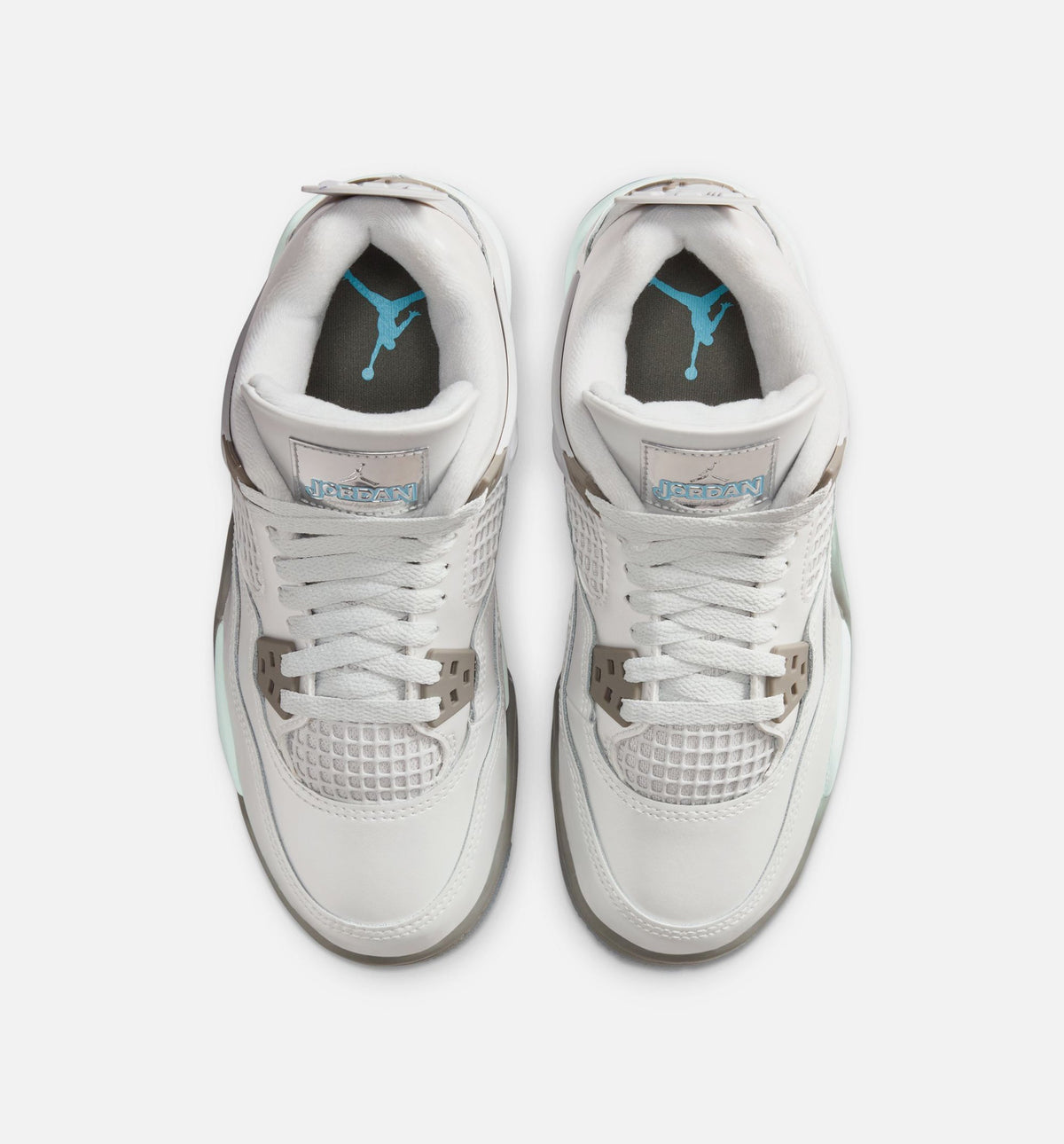Air Jordan 4 Retro Blue Chill Grade School Shoe - Photon Dust/Blue Chill/Flat Pewter/White/Blue Tint