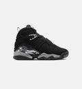 Air Jordan 8 Retro Chrome Black and Light Graphite Grade School Lifestyle Shoe – Black/White/Light Graphite