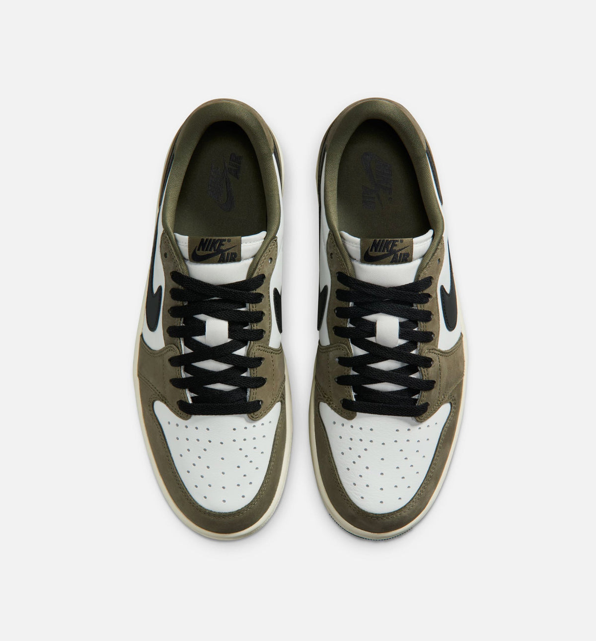 Air Jordan 1 Low OG Men's Lifestyle Shoe - Medium Olive & Summit White