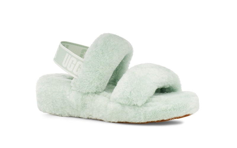Fluffy Strap Sandals — Sage Green | New Arrival | In Stock