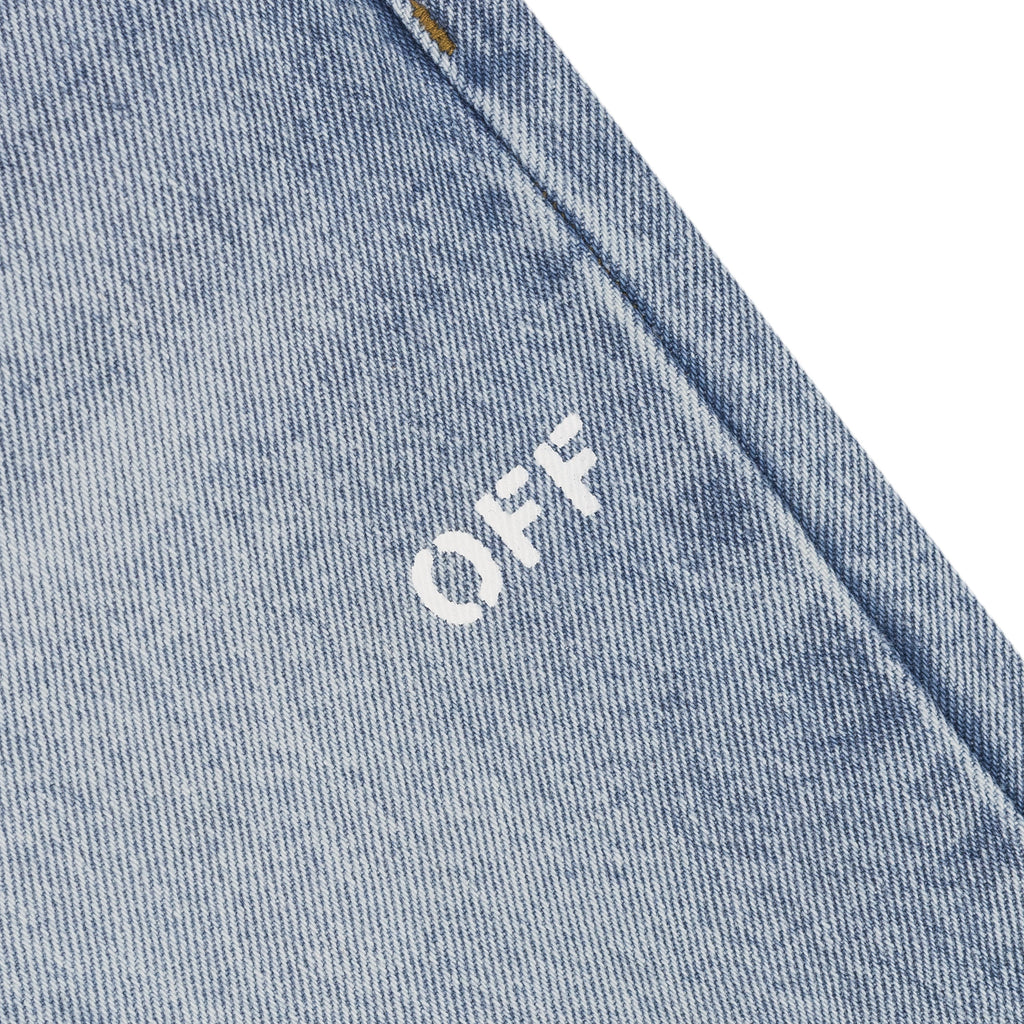 Light Indigo Relaxed Fit Spray Arrow Jeans