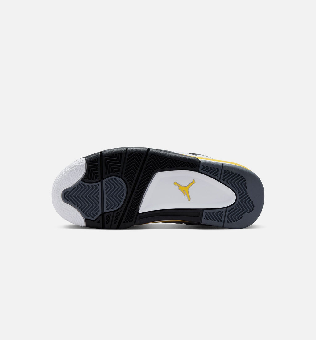 Air Jordan 4 Retro 'Rare Air Tour Yellow' Grade School - White/Dark Blue Grey/Black/Tour Yellow