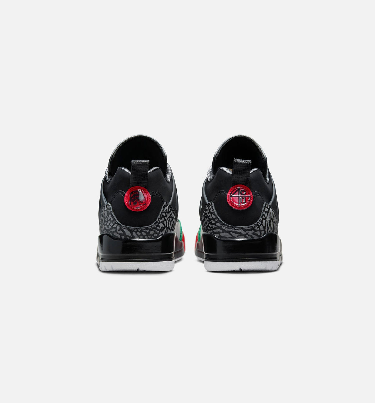 Spizike Low Black and Classic Green Men's Shoes - Black/Classic Green/White/Varsity Red