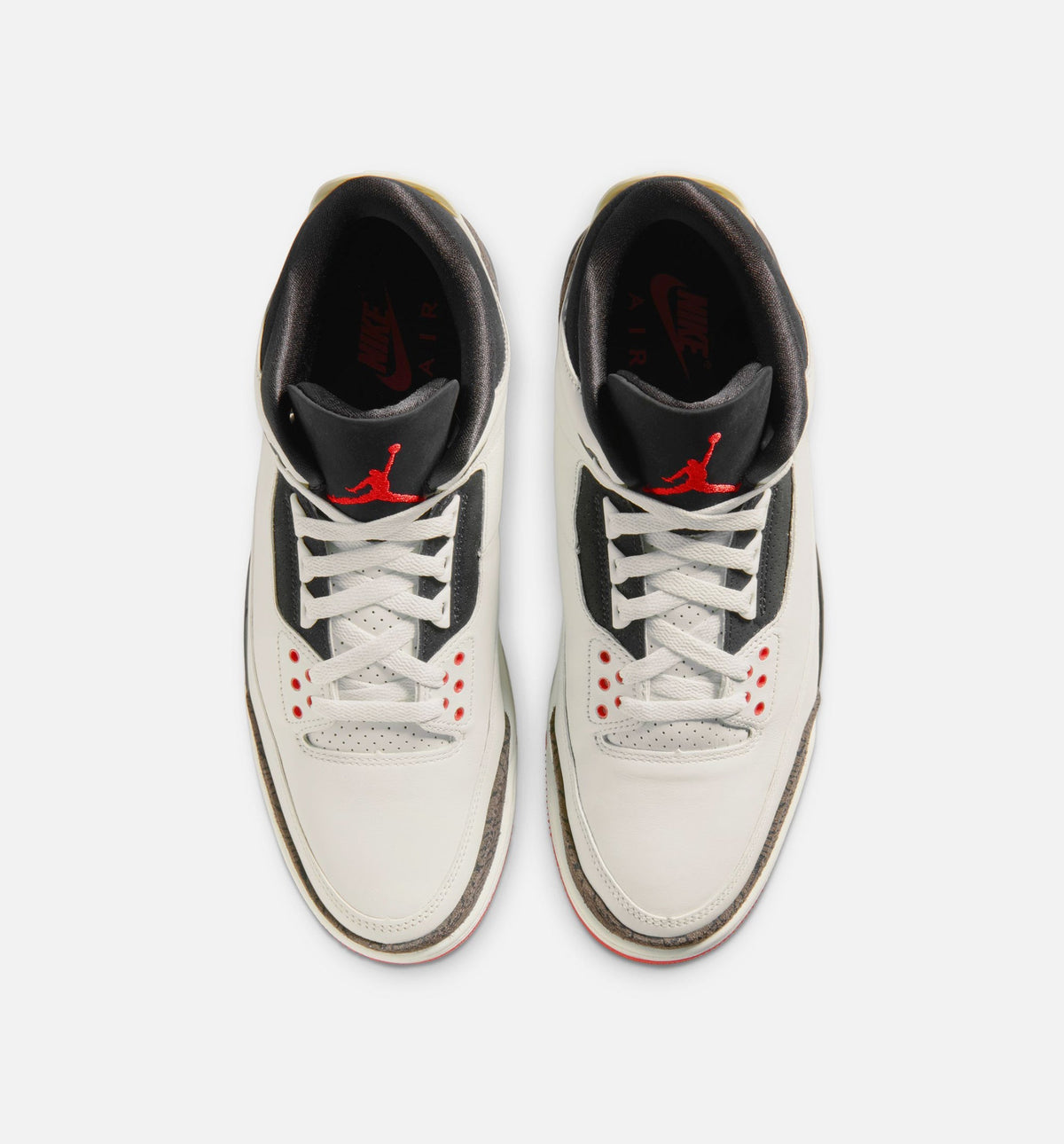 Air Jordan 3 Retro Sail and University Red Men's Shoes