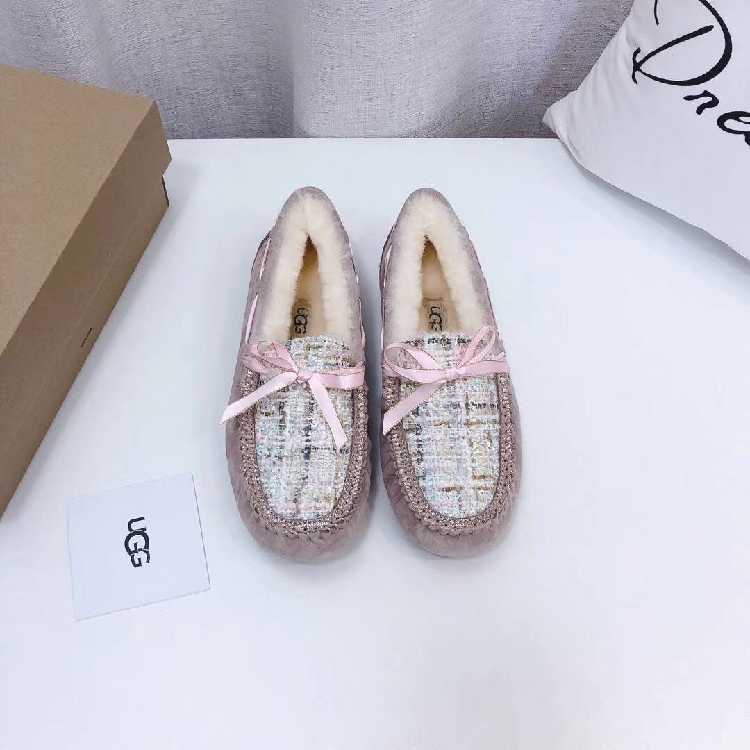 Dusty Pink Chanel-Style Driving Loafers — Sophisticated & Chic | New Arrival | In Stock