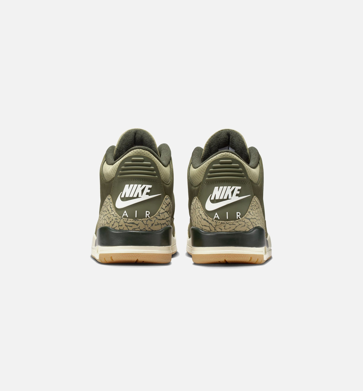 Air Jordan 3 Retro Mens Lifestyle Shoe - Medium Olive/Sequoia/Sail/Deep Red