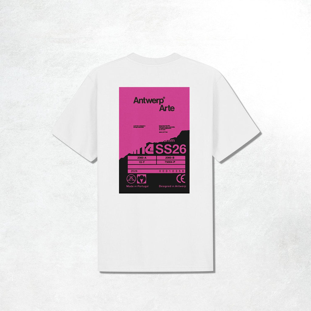 Arte Back Poster T-shirt: White