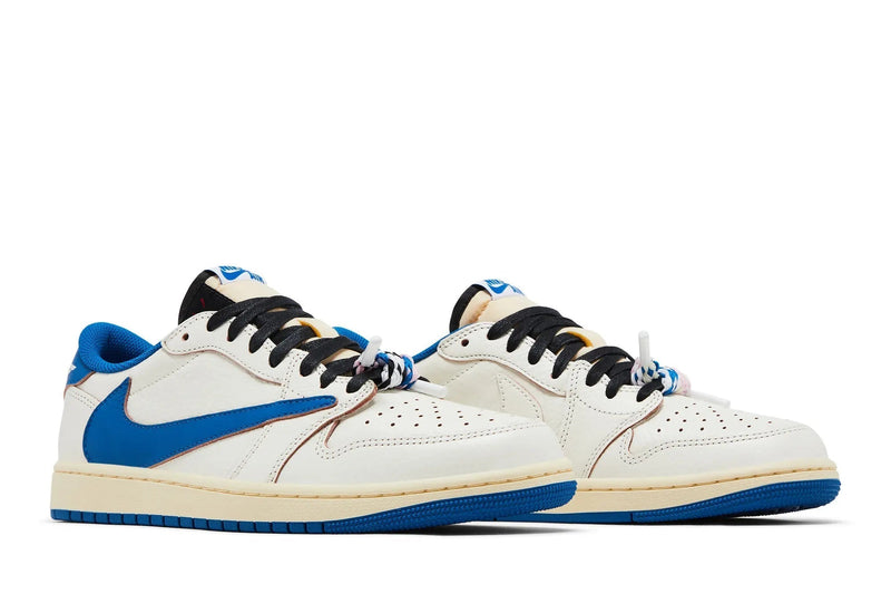 Fragment Design x Travis Scott x Air Jordan 1 Low OG SP 'Sail Military Blue' – The Most Coveted Three-Way Jordan Collab Ever Made