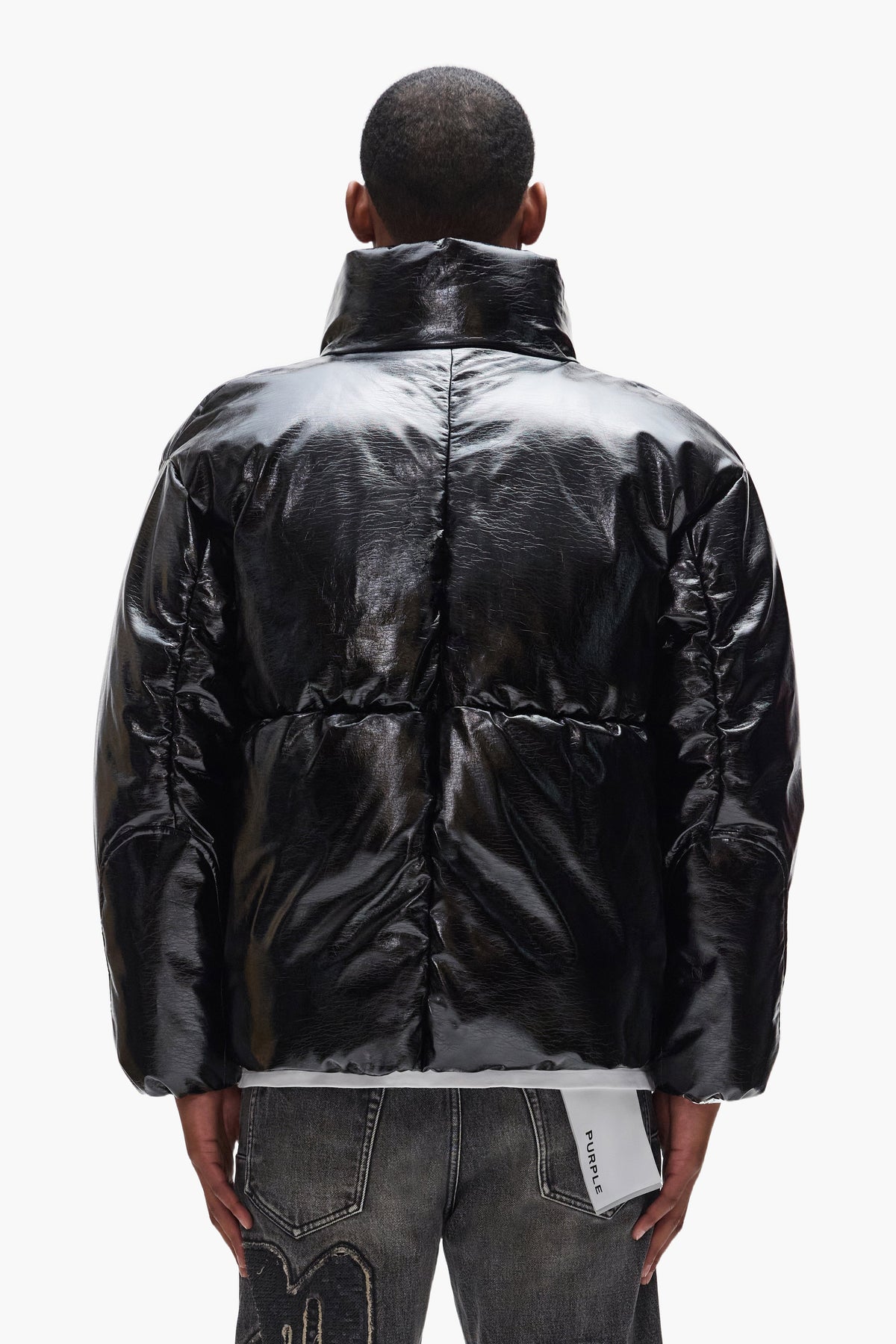 Leather Puffer Jacket