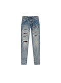 AMIRI Jeans Plaid Skinny Clay/Indigo