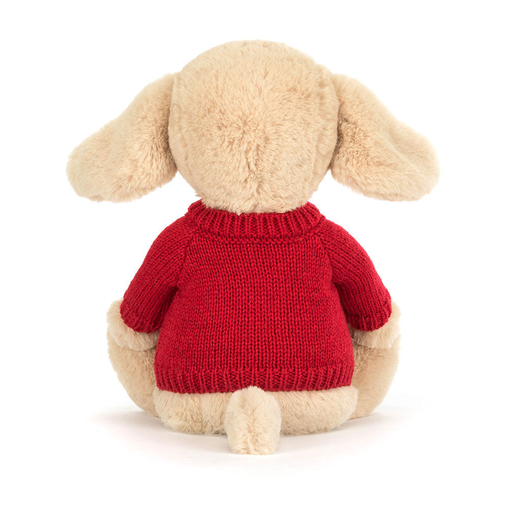 Bashful Luxe Puppy Orlando with Personalized Red Jumper
