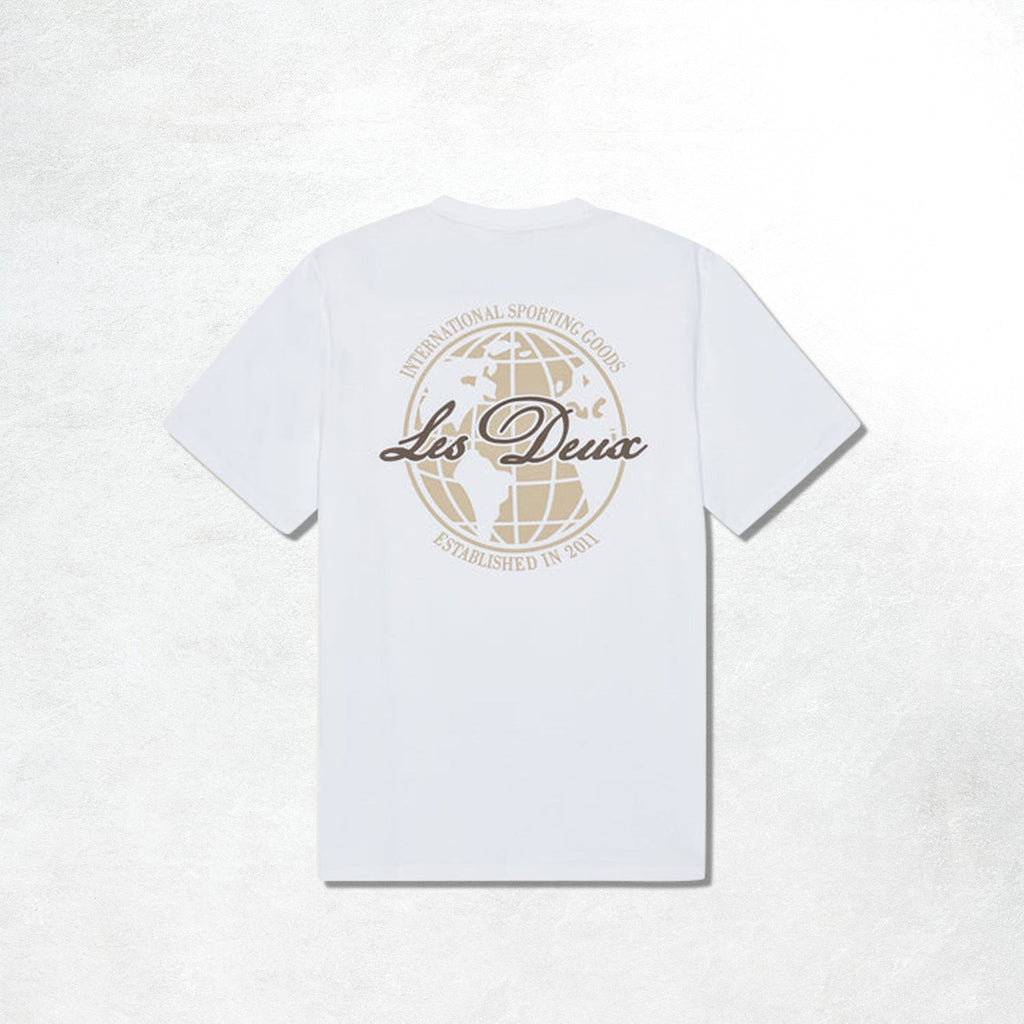 Les Deux Ben Globe T-Shirt: White