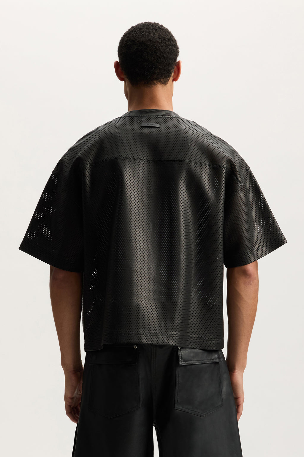 Leather Mesh Tee