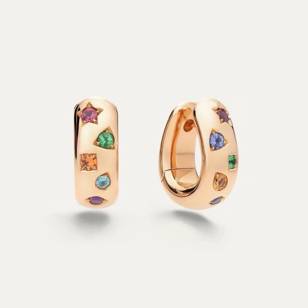 Pomellato Style Iconica Cubic Zirconia 18K Gold-Plated Earrings