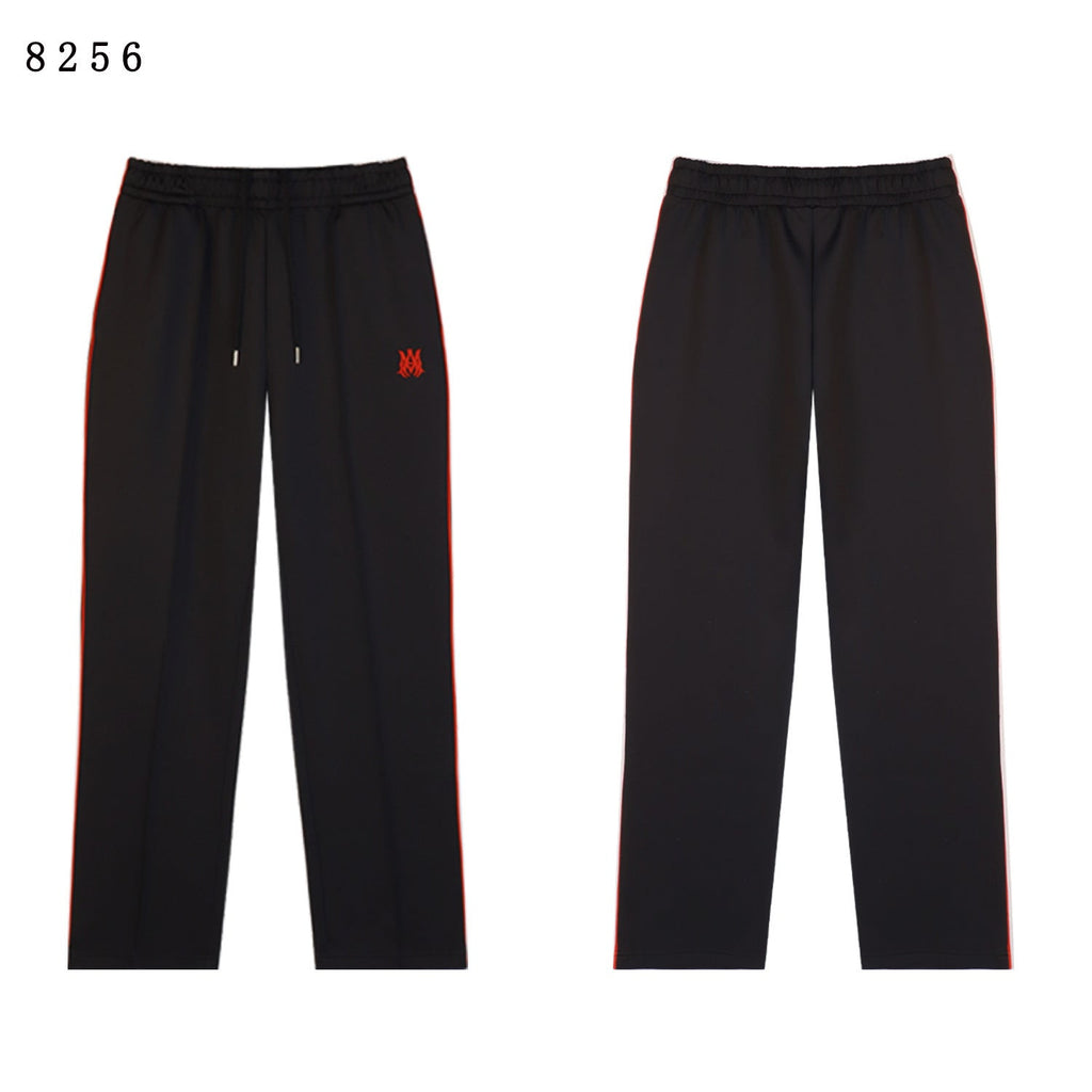 Amiri Embroidered Letter Striped Casual Pants