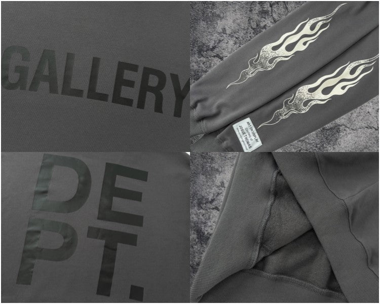 Gallery Dept Letter Print Hoodie Loose Couple Streetwear Sweatshirt