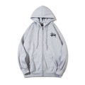 Stussy Hoodie Embroidered Fleece Fashion Cardigan Zip Hoodie