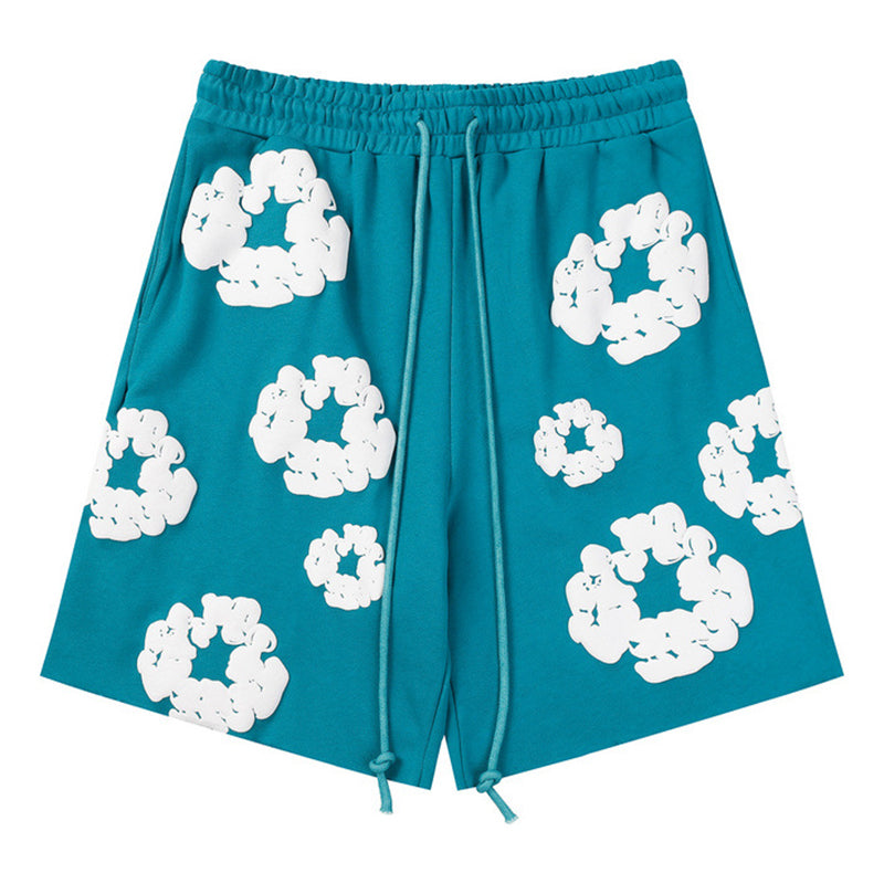 Denim Tears The Cotton Wreath Shorts Lake Blue