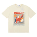 Rhude French Riviera Sailboat Retro Summer Cream Oversized T‑Shirt