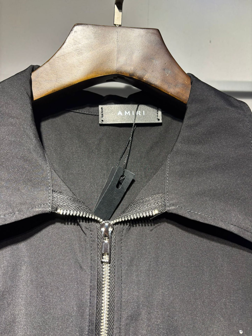 Amiri Rhinestone Letter Double-Zip Nylon Short Sleeve Shirt Unisex