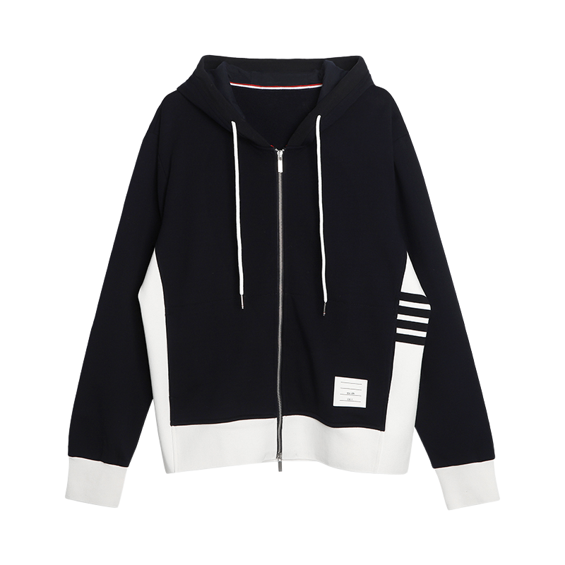 Colorblock Four-Bar Hoodie | Thom Browne