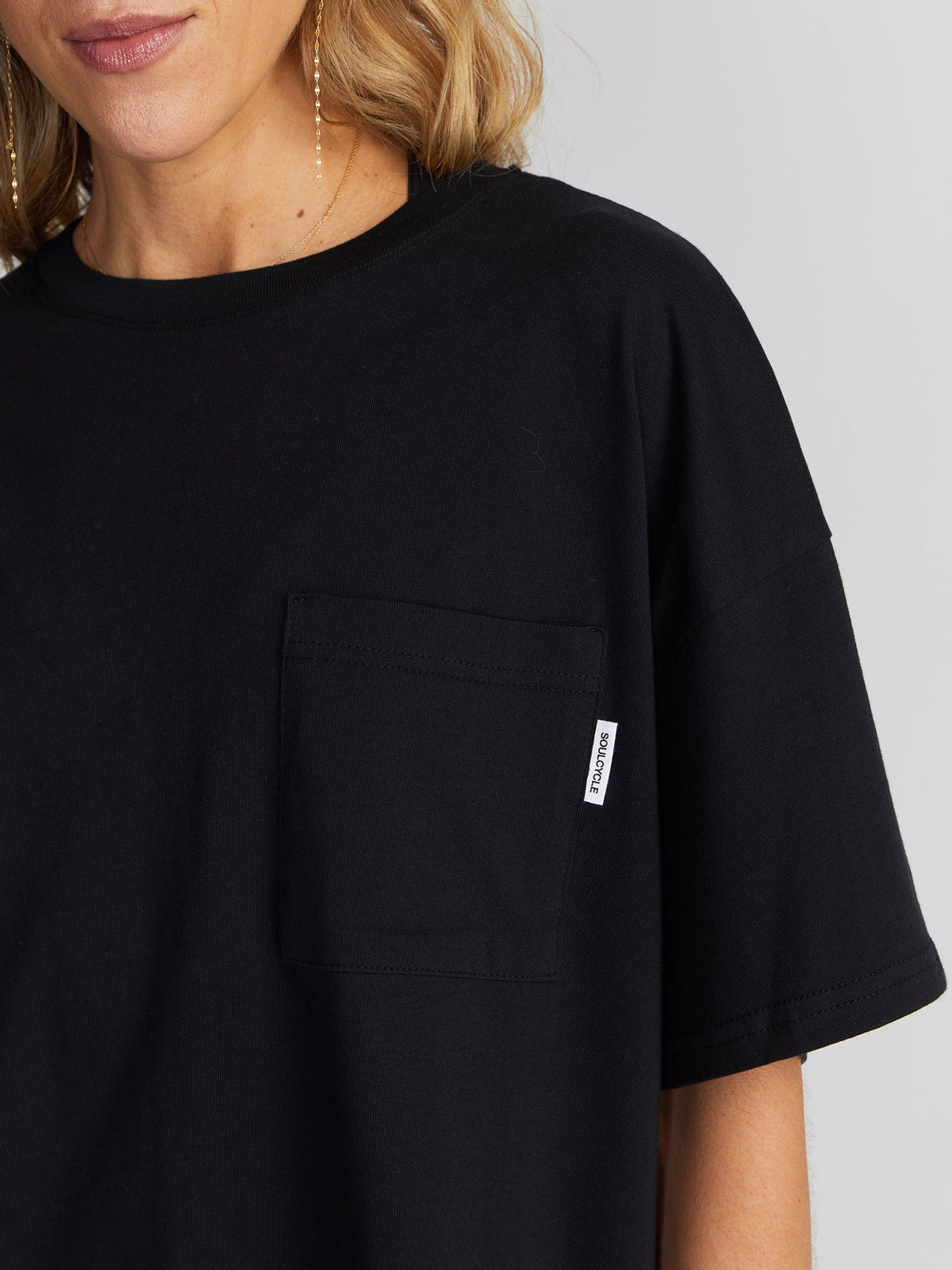 RUBY CORE BLACK POCKET TEE
