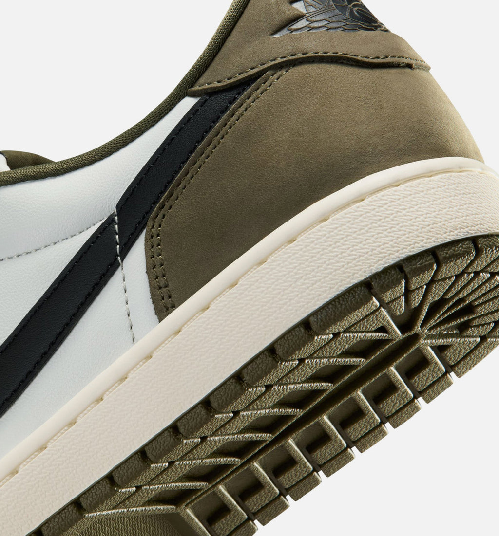 Air Jordan 1 Low OG Men's Lifestyle Shoe - Medium Olive & Summit White