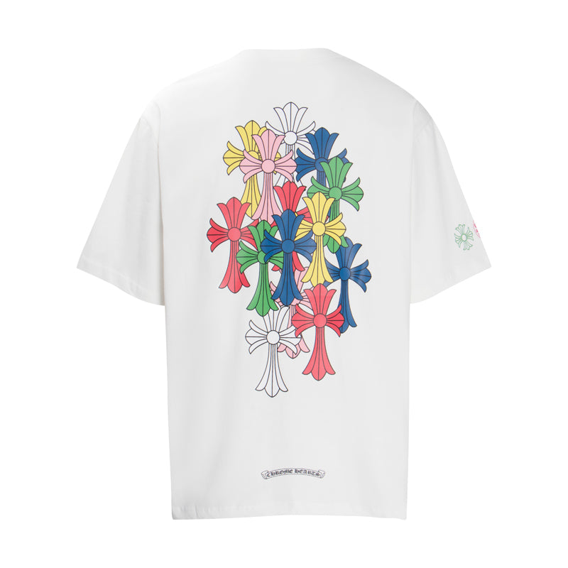 Chrome Hearts Multi Color Cross Cemetery T-shirt 6016