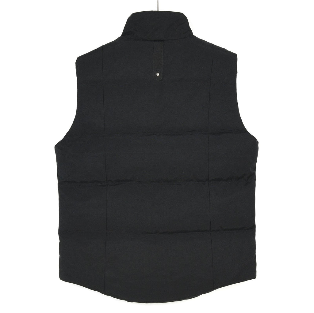Moose Knuckles Black Logo Quilted Down Vest