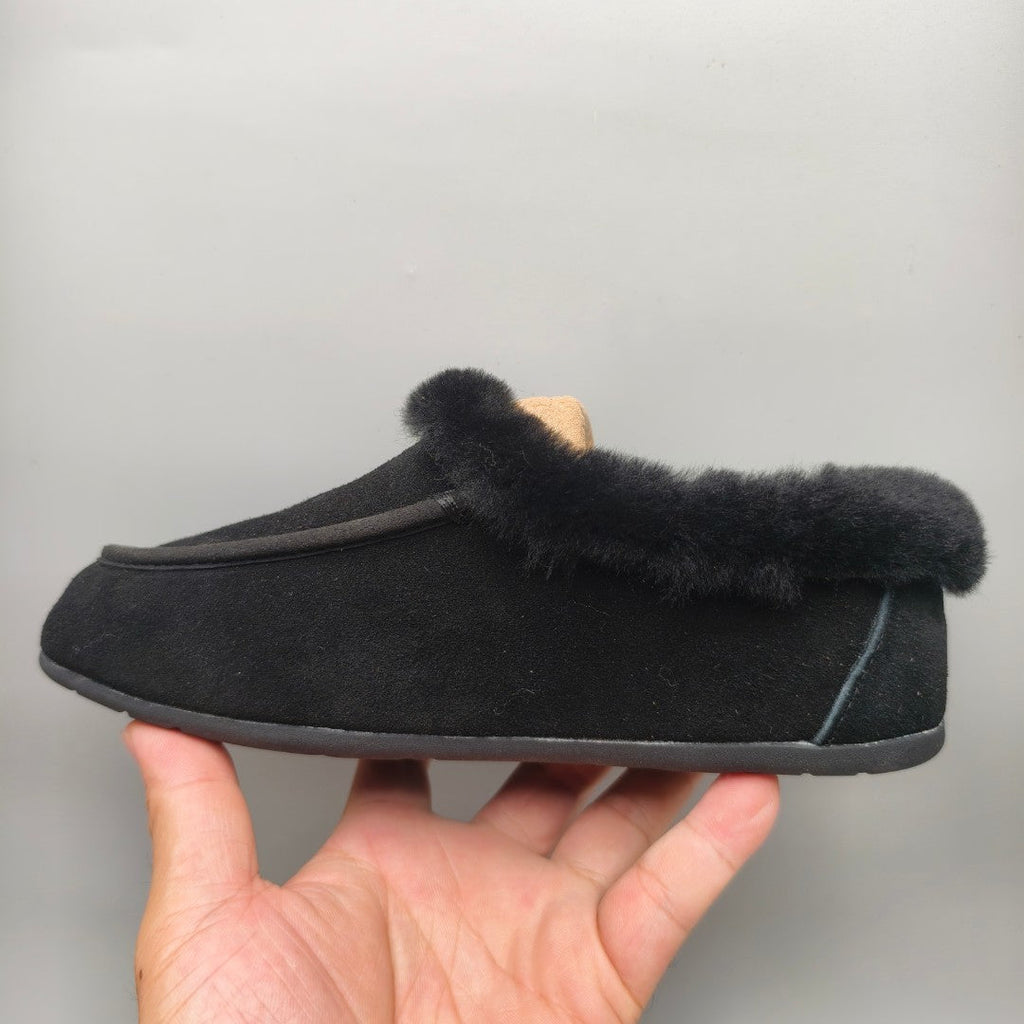 Black Slip-On Casual House Shoes — New Arrival | In Stock