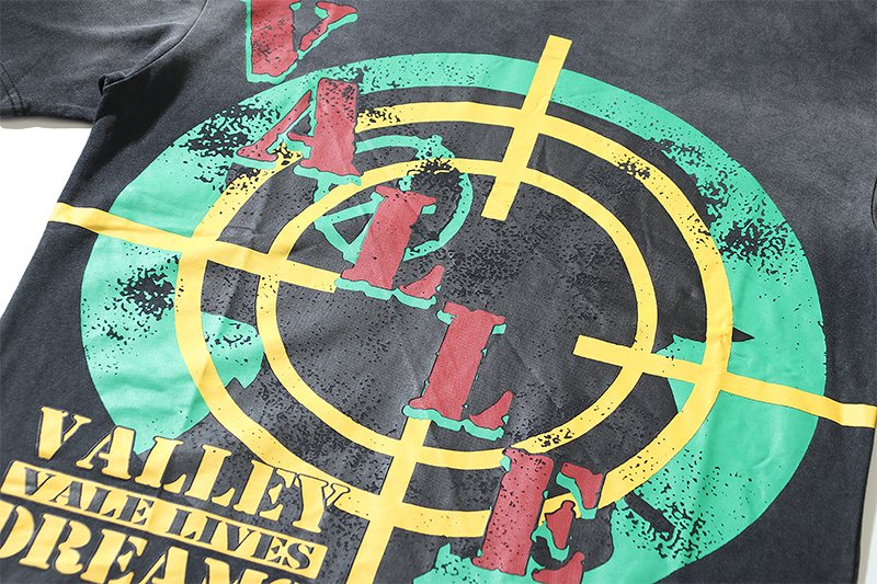 VALE USA Washed Lives Dreams Graphic T-Shirt