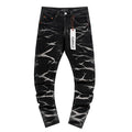 Purple Brand Black Washed Distressed Jeans